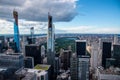 Looking North from the top of midtown Manhattan (NYC, USA Royalty Free Stock Photo