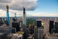 Looking North from the top of midtown Manhattan (NYC, USA Royalty Free Stock Photo