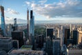 Looking North from the top of midtown Manhattan (NYC, USA Royalty Free Stock Photo