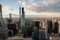 Looking North from the top of midtown Manhattan (NYC, USA Royalty Free Stock Photo