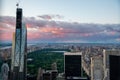 Looking North from the top of midtown Manhattan (NYC, USA Royalty Free Stock Photo