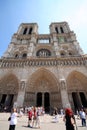 Looking at notre dame Royalty Free Stock Photo