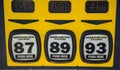 Looking at Octane at the Pump Gasoline prices rise and pollution at all time high Royalty Free Stock Photo