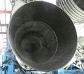 Looking into One of Five Engine Nozzles of Saturn V Rocket`s First Stage