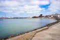 Looking out across the bay towards the docked museum ships and Maritime Museum