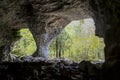 Looking Out of Bruce`s Caves in Ontario Royalty Free Stock Photo