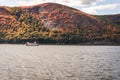 Looking out at Hudson River near West Point NY early fall Royalty Free Stock Photo