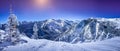 Maroon bells from ski lift Royalty Free Stock Photo