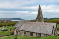 Looking out over an old church to the estuary