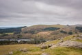 Sheeps tor above Burrator reservoir Royalty Free Stock Photo