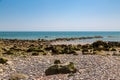 Low tide on the beach near Beachy Head in Sussex, on a sunny summer\'s day Royalty Free Stock Photo