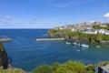 Looking out to sea in Port Issac on a hot sunny summers afternoon Royalty Free Stock Photo