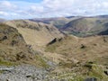 Looking over Dovedale valley from below Dove Crag, Lake District Royalty Free Stock Photo