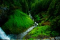 Salt Creek Falls down stream from top of falls Royalty Free Stock Photo