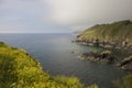 Looking over the mouth of Cadgwith Cove, Cornwall, England Royalty Free Stock Photo