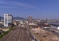 Looking over the Old Harbour of Rio de Janeiro, an area undergoing significant urban regeneration Royalty Free Stock Photo