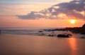 Looking over the pool to the ocean at Sunrise