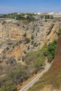 Looking over the precipice of the Guadalevin river Royalty Free Stock Photo