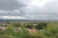 Looking over Prestatyn Wales during a cloudy day Royalty Free Stock Photo