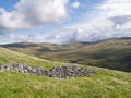 Looking over River Calder valley area to rolling hills