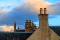 Roof tops and chimney of Oban, Scotland.