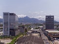 Looking over some of the Old Warehousing at the Old Port in Rio de Janeiro which is undergoing urban regeneration. Royalty Free Stock Photo