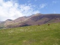 Looking over to mountains north of Keswick Royalty Free Stock Photo