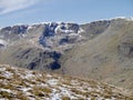 Looking over to Nethermost Cove in light snow, Lake District Royalty Free Stock Photo