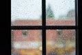 Looking through a rainy windowpane