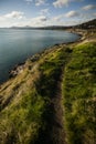 Looking south along Killiney Beach towards Bray Head. Wicklow, Ireland Royalty Free Stock Photo