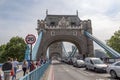 Looking south along Tower Bridge roadway