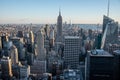 Looking South from the top of Manhattans midtown (NYC, USA Royalty Free Stock Photo