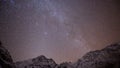 Snow mountain and starry sky Royalty Free Stock Photo