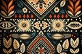 Colorful Seamless Pattern with Beautiful Elements with dark background, Perfect for Abstract Backgrounds