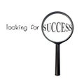 Looking for success with magnify glass Royalty Free Stock Photo