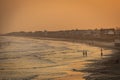 Looking at the sun setting along the shores of South Carolina Royalty Free Stock Photo