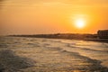Looking at the sun setting along the shores of South Carolina Royalty Free Stock Photo