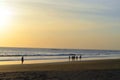 Looking at sunsets on the beach Royalty Free Stock Photo