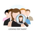 Looking for Talent Icon Flat Design