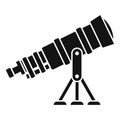 Looking telescope icon, simple style Royalty Free Stock Photo