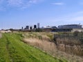 Looking to chemical plant by estuary