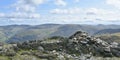 Panoramic view from Hart Crag summit, Lake District Royalty Free Stock Photo