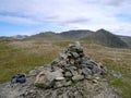 Looking to Helvellyn from Birkhouse Moor summit Royalty Free Stock Photo