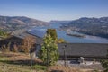 Looking to the landscape below Hood River Oregon Royalty Free Stock Photo