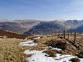 Looking to Rosthwaite Fell in Borrowdale, Lake District Royalty Free Stock Photo