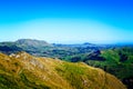 Looking from the top of Te Mata Peak over Te Mata Hills. Beautiful autumn day near Hastings, Hawkes Bay, New Zealand Royalty Free Stock Photo