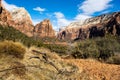 Looking Toward The Back Of Zion Canyon From Sand Bench Trail