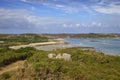 Looking towards New Grimsby from Bryher, Isles of Scilly, England Royalty Free Stock Photo