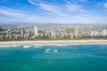 Looking towards the skyline of Gold Coast buildings from above