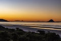 Sunset over Whale Island seen from Ohope Beach